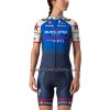 Completo Maglia + Pantaloncino con bretelle 2022 Quick-Step Alpha Vinyl Manica Corta Blu Bianco Donna